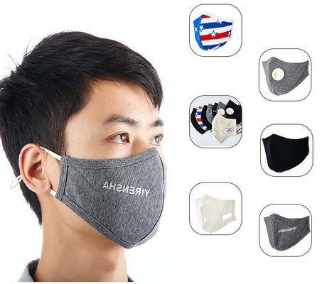 Μαύρες επαναχρησιμοποιήσιμες Washable χαλκού ιονικές μάσκες προσώπου βαμβακιού μασκών PM2.5 ενήλικες