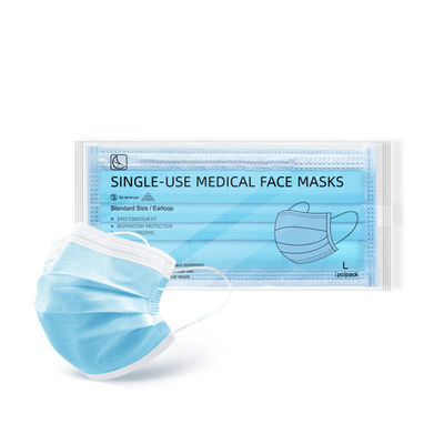 3 πτυχών μίας χρήσης ιατρική μάσκα προσώπου μασκών 95% BFE μίας χρήσης μη υφαμένη
