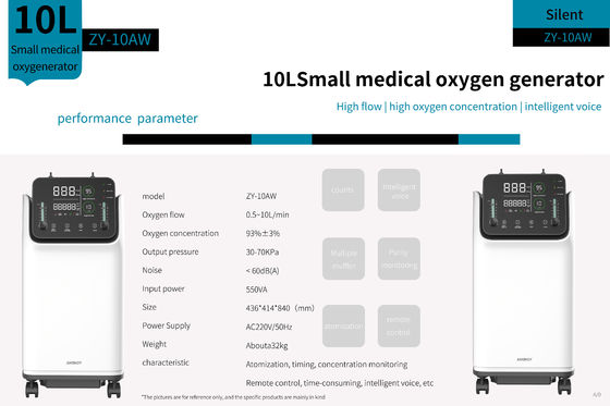 Διπλός συμπυκνωτής οξυγόνου ροής 10lmp ιατρικός 10 λίτρο